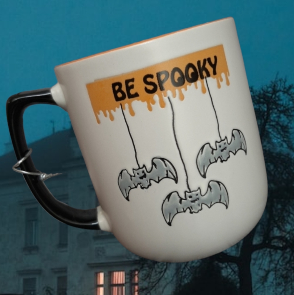 Spectrum Bat Dangle BE SPOOKY Coffee Mug
